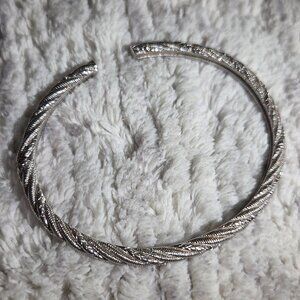 Judith Ripka Sterling Silver Hinged Bracelet – 6.5"